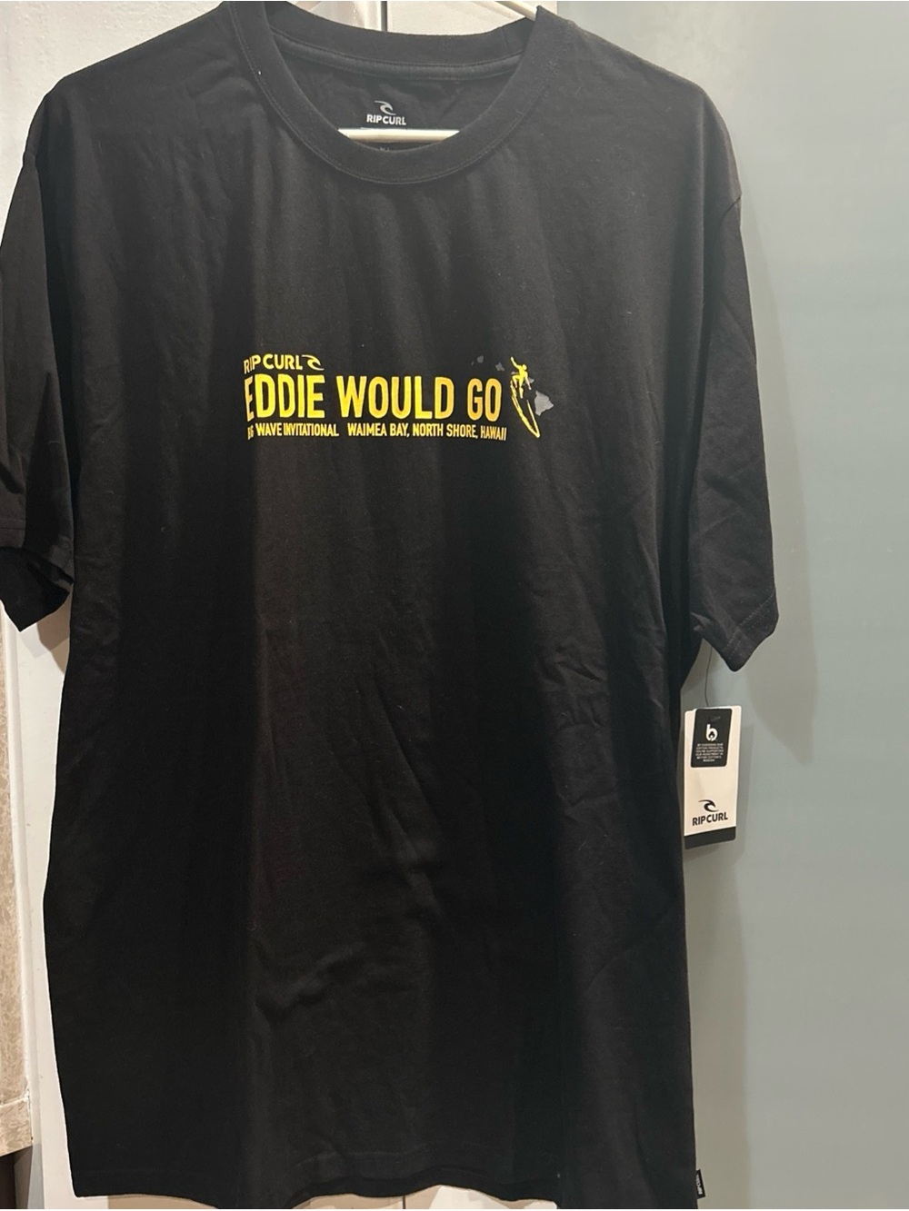 Rip Curl Eddie Would Go Mens XL T-Shirt Big Wave Invitational Waimea Bay